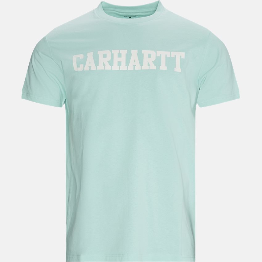 Carhartt WIP T-shirts SS COLLEGE T-SHIRT I024772 LIGHT YUCCA/WHITE